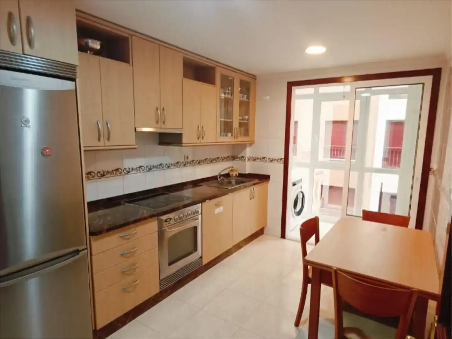 Kitchen of Flat for rent in Viveiro  with Furnished and Balcony