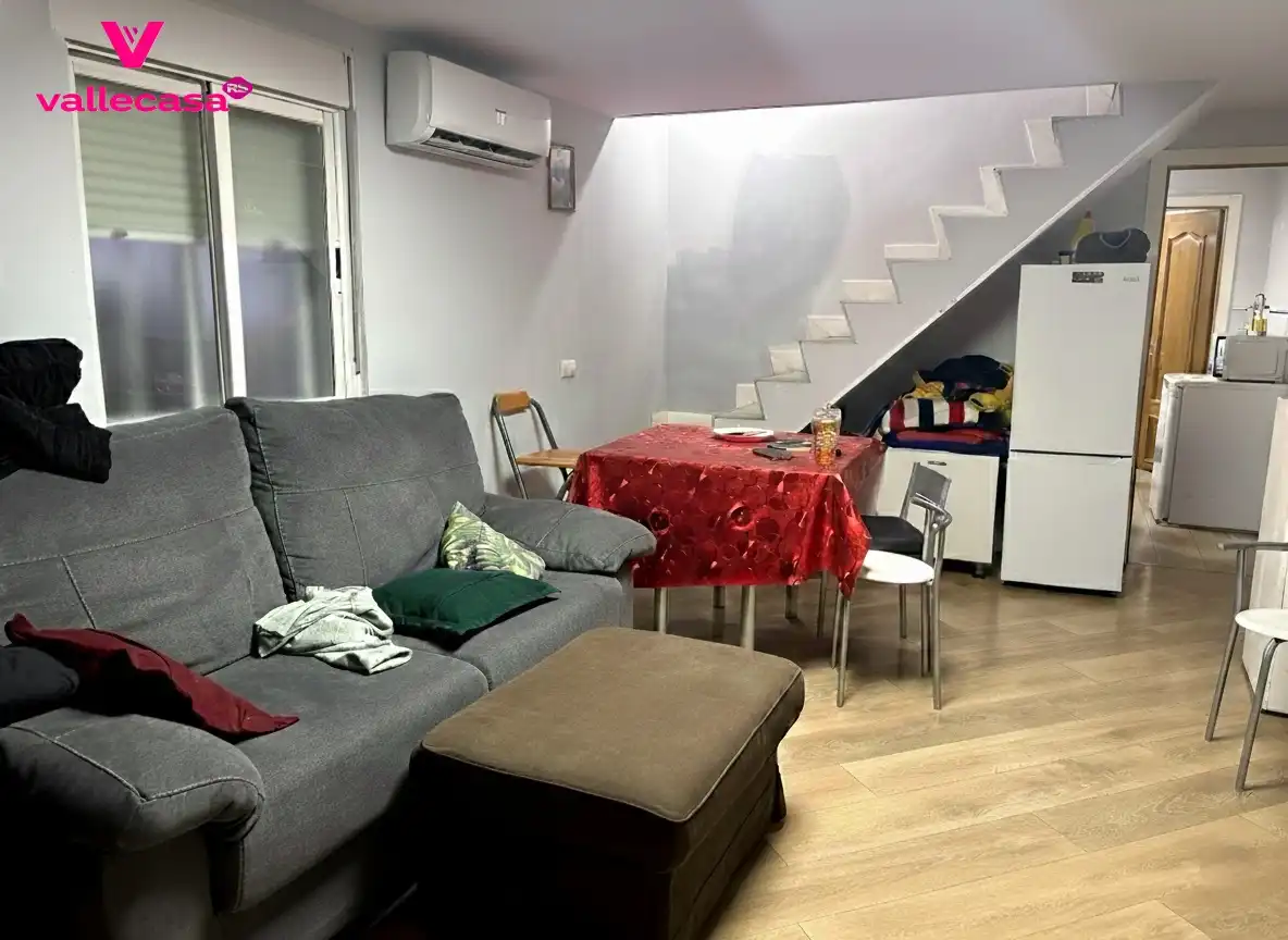 Sala de estar de Casa adosada en venta en Madrid con Aire acondicionado, Parquet y Terraza