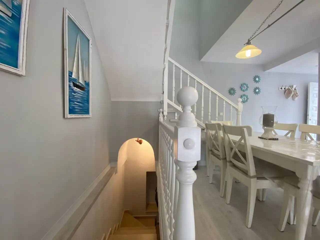 Comedor de Casa adosada en venta en Mont-roig del Camp con Aire acondicionado, Parquet y Terraza