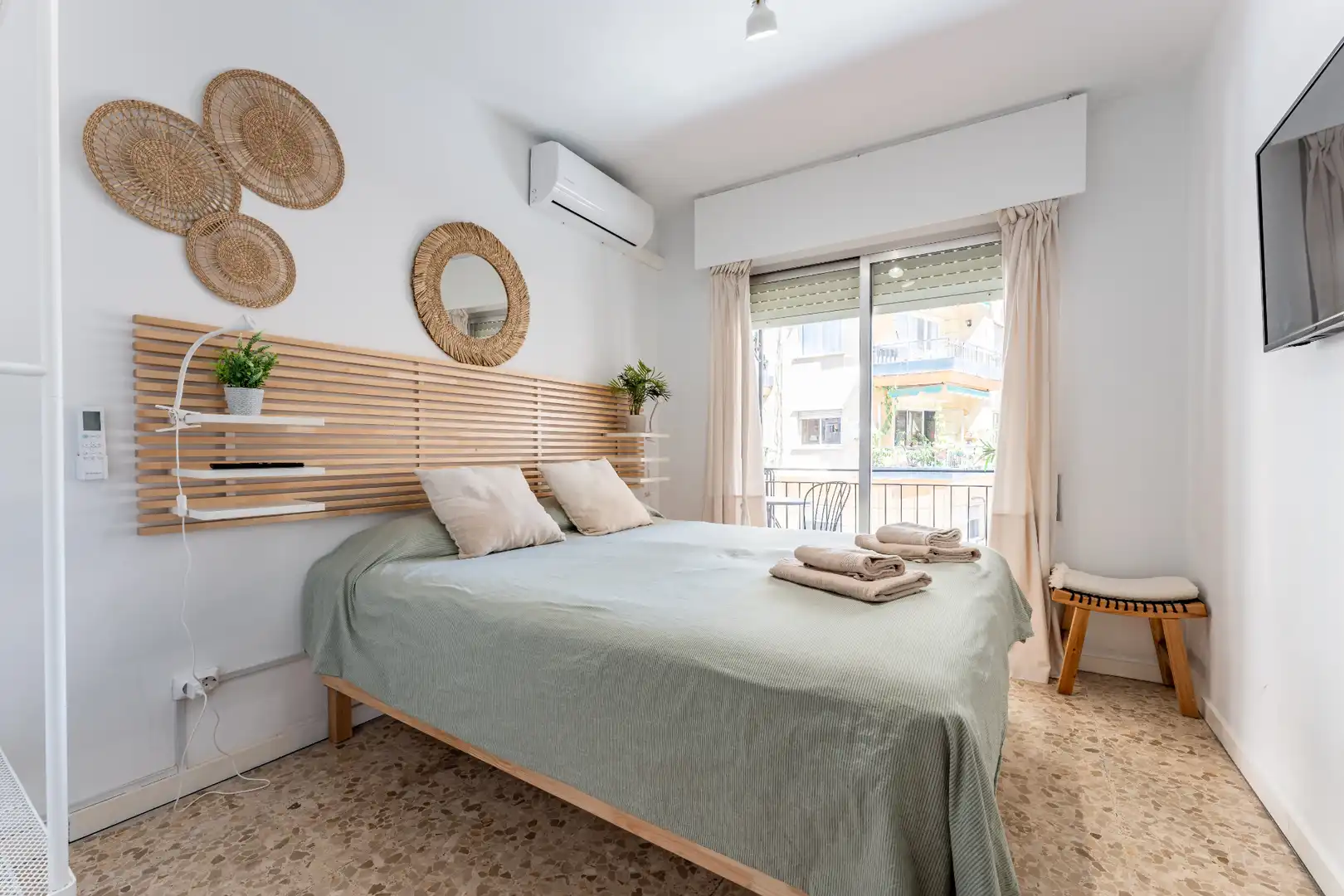 Schlafzimmer von Wohnung zum Verkauf in Málaga mit Klimaanlage, Heizung und Terrasse