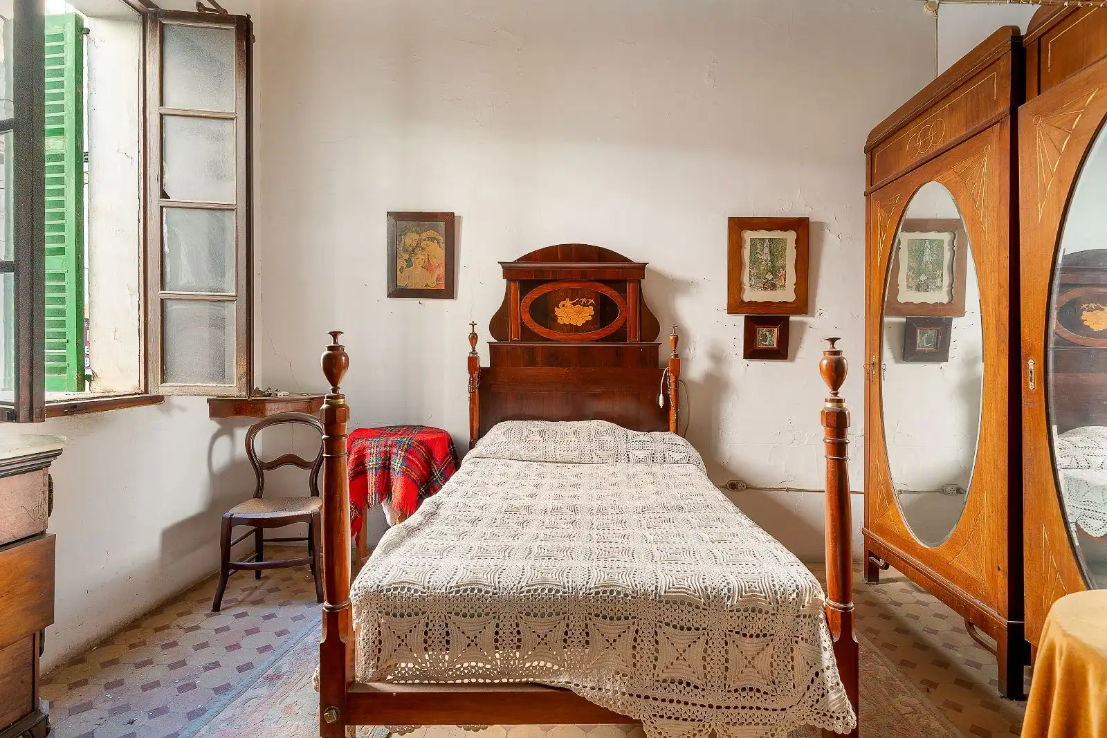 Schlafzimmer von Einfamilien-Reihenhaus zum Verkauf in Sa Pobla mit Heizung, Privatgarten und Terrasse