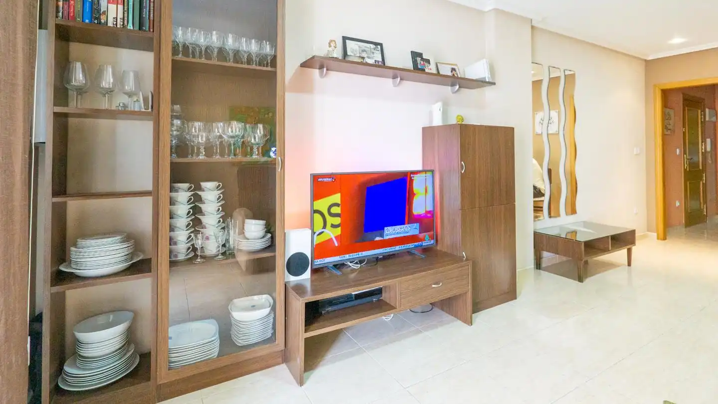 Living room of Flat for sale in Santa Pola  with Terrace and Furnished