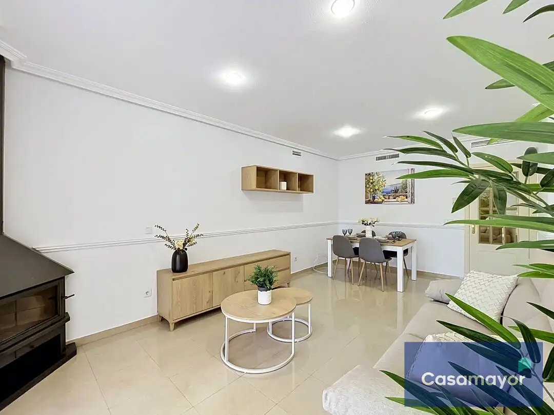 Sala de estar de Piso en venta en Alicante / Alacant con Aire acondicionado, Calefacción y Jardín privado