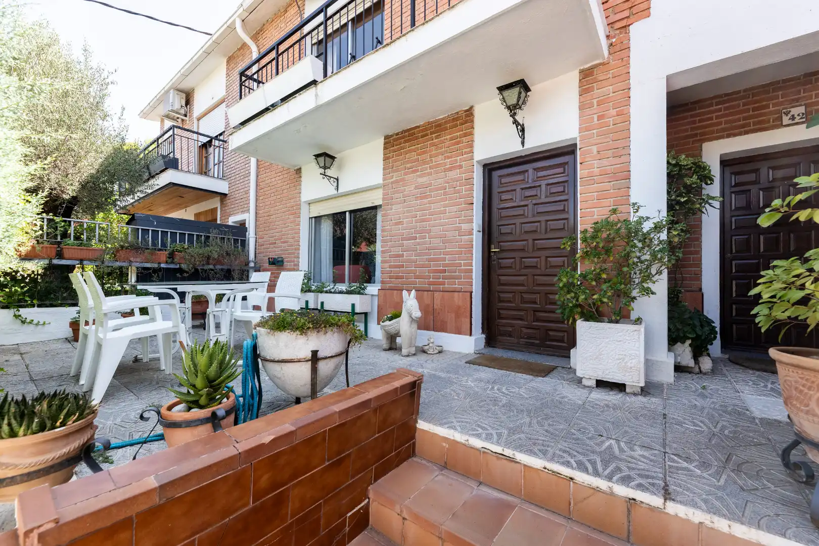Terraza de Casa adosada en venta en Madrid con Calefacción, Jardín privado y Trastero