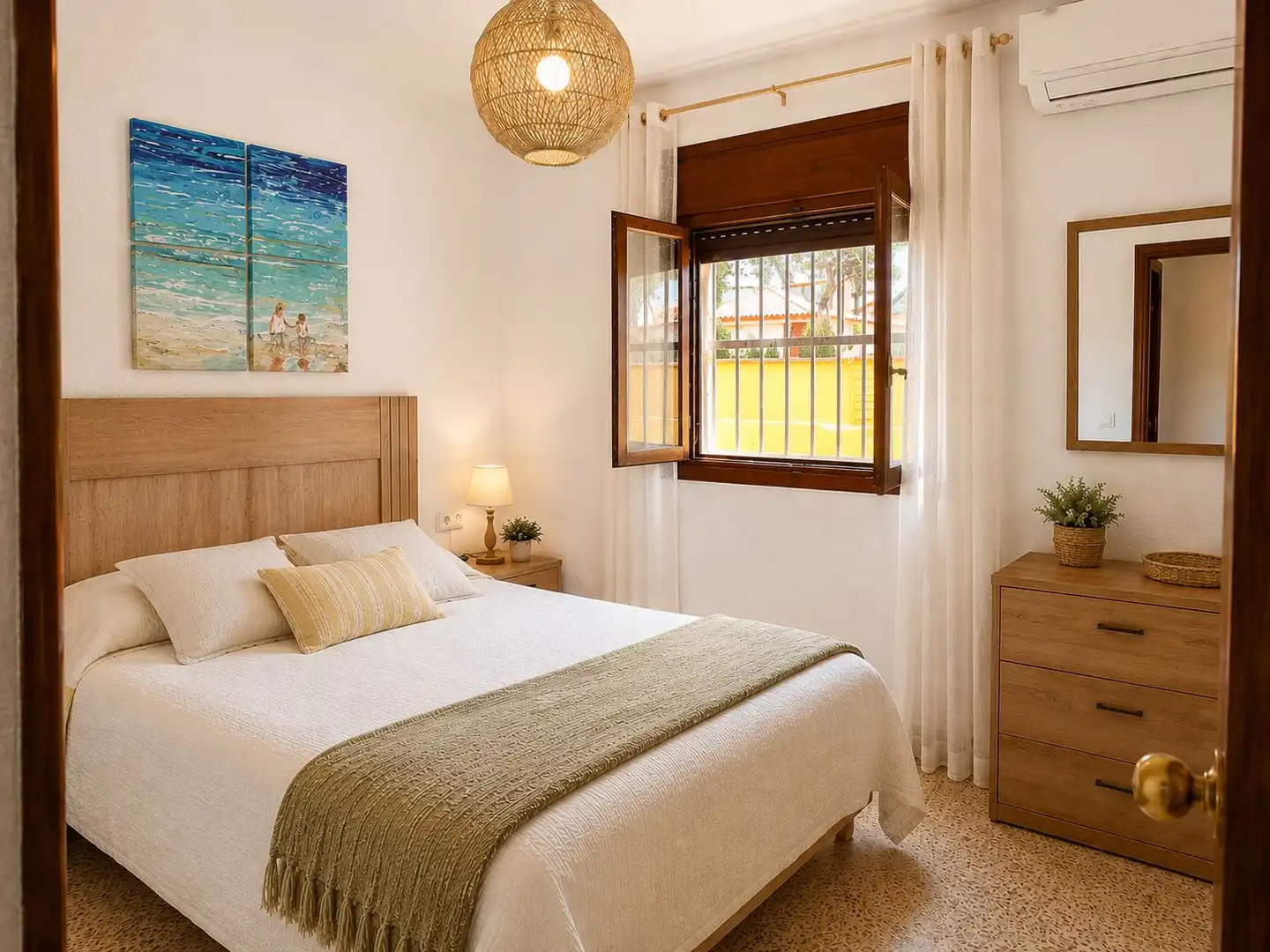 Bedroom of Detached homes for rent in Chiclana de la Frontera  with Air Conditioner, Furnished and Oven
