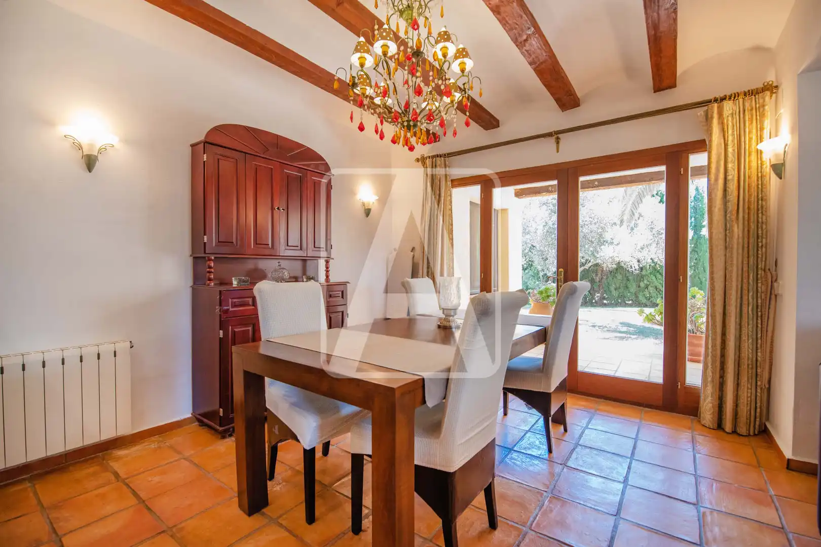 Comedor de Finca rústica en venta en Benissa con Aire acondicionado, Calefacción y Jardín privado