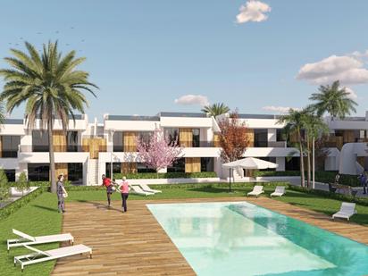 Vista exterior de Casa o xalet en venda en Alhama de Murcia amb Jardí privat, Terrassa i Piscina comunitària