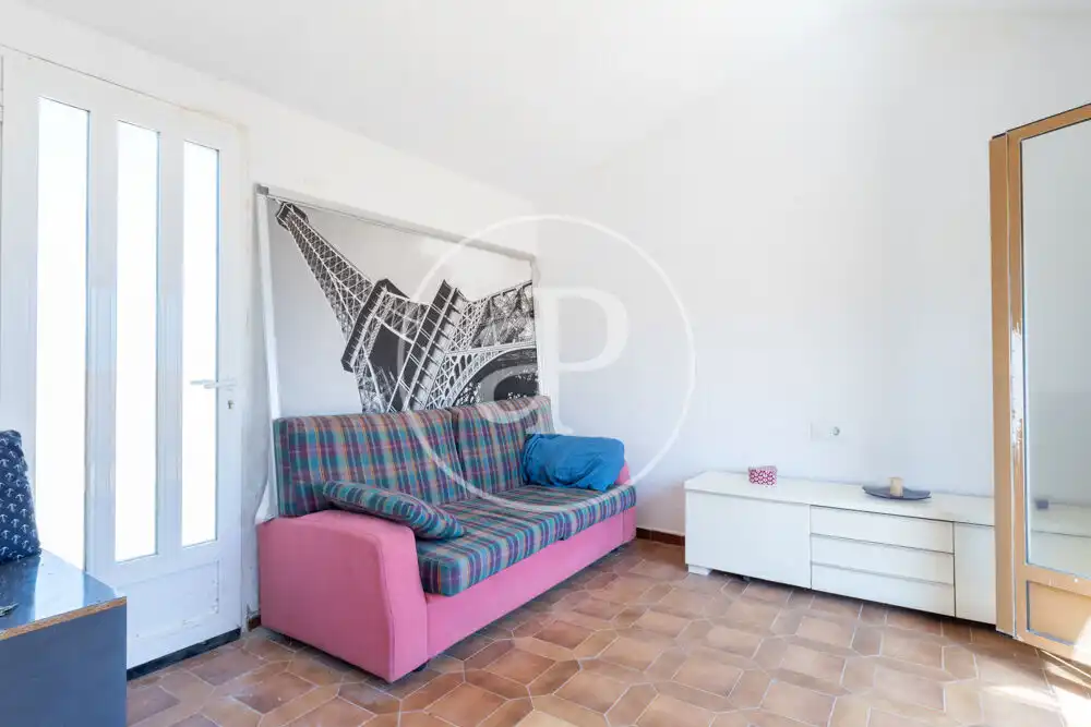 Sala d'estar de Casa adosada en venda en Sueca amb Calefacció, Terrassa i Traster
