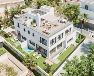 Exterior view of Single-family semi-detached for sale in Málaga Capital  with Air Conditioner, Heating and Terrace