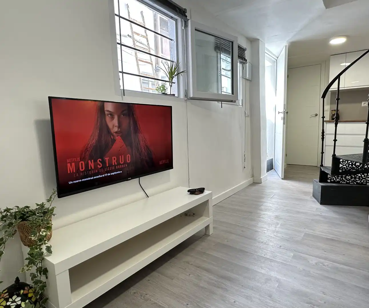 Wohnzimmer von Maisonette zum Verkauf in Madrid mit Parkett und Möbliert
