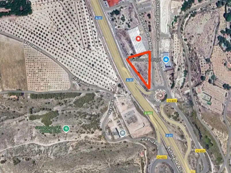 Vista exterior de Terreno industrial en venta en Petrer