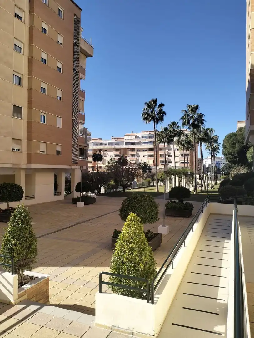 Exterior view of Flat for sale in Málaga Capital  with Air Conditioner, Private garden and Terrace