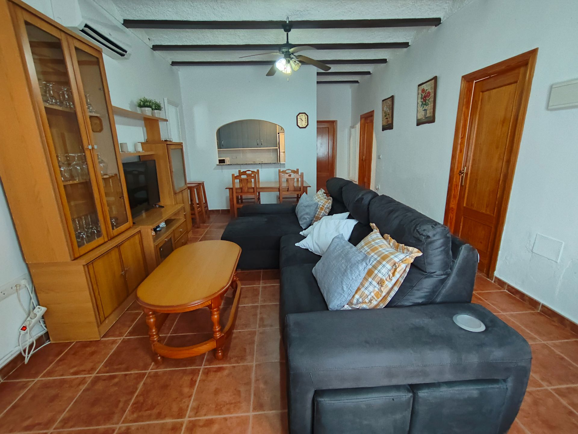 Living room of Flat for sale in Cuevas del Almanzora  with Air Conditioner, Terrace and Furnished