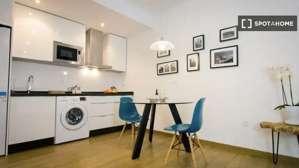Kitchen of Study for share in Málaga  with Air Conditioner, Heating and Terrace