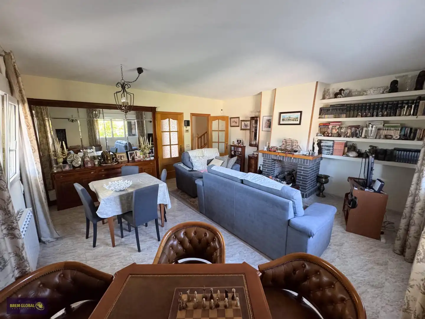 Living room of Houses for sale in La Cabrera  with Heating, Private garden and Swimming Pool