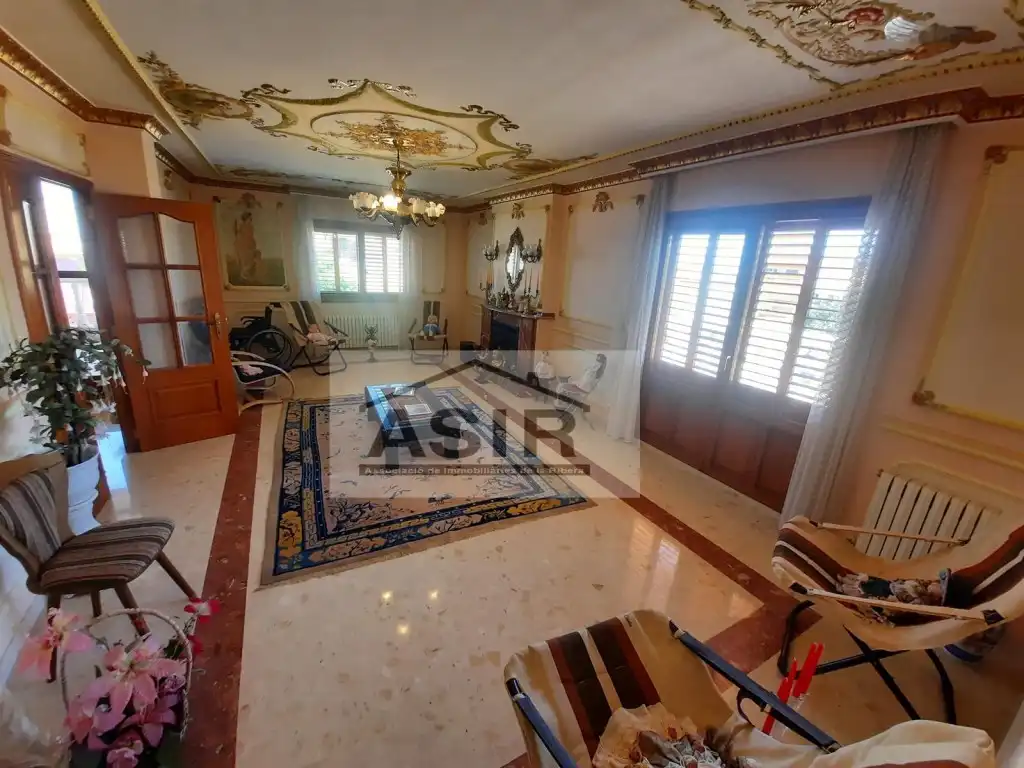 Sala d'estar de Casa o xalet en venda en Albalat de la Ribera amb Aire condicionat, Calefacció i Jardí privat
