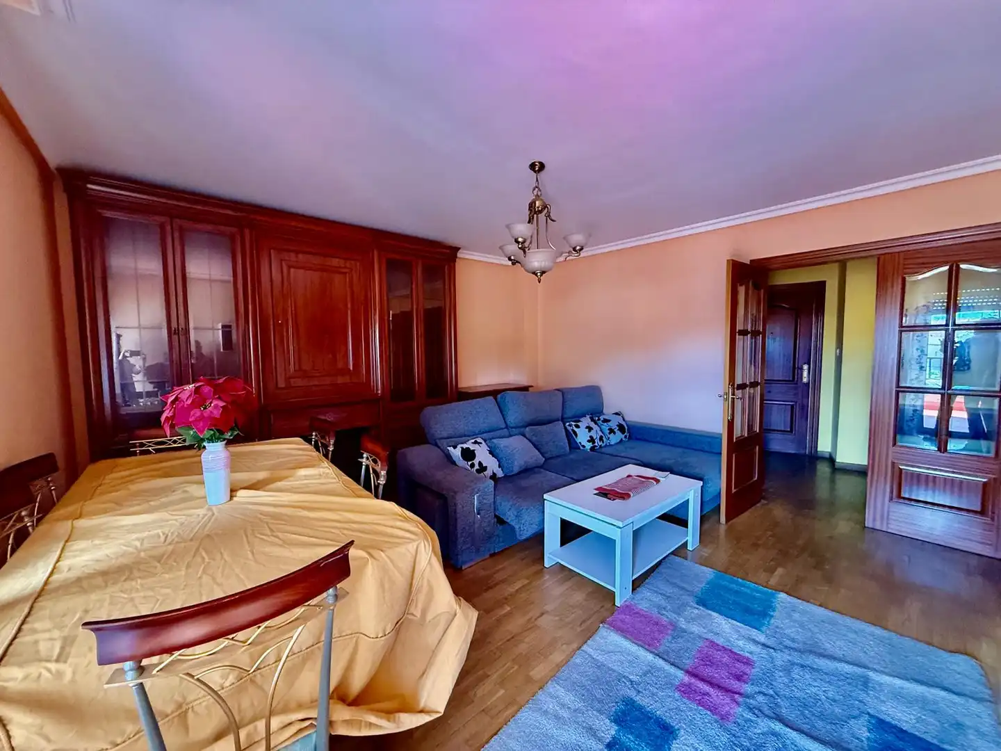 Sala de estar de Ático en venta en La Bañeza  con Calefacción, Parquet y Terraza