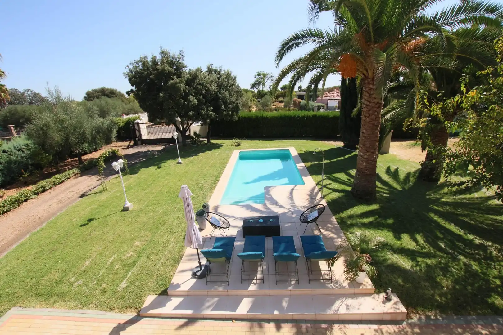 Piscina de Finca rústica en venda en Badajoz amb Aire condicionat, Calefacció i Jardí privat