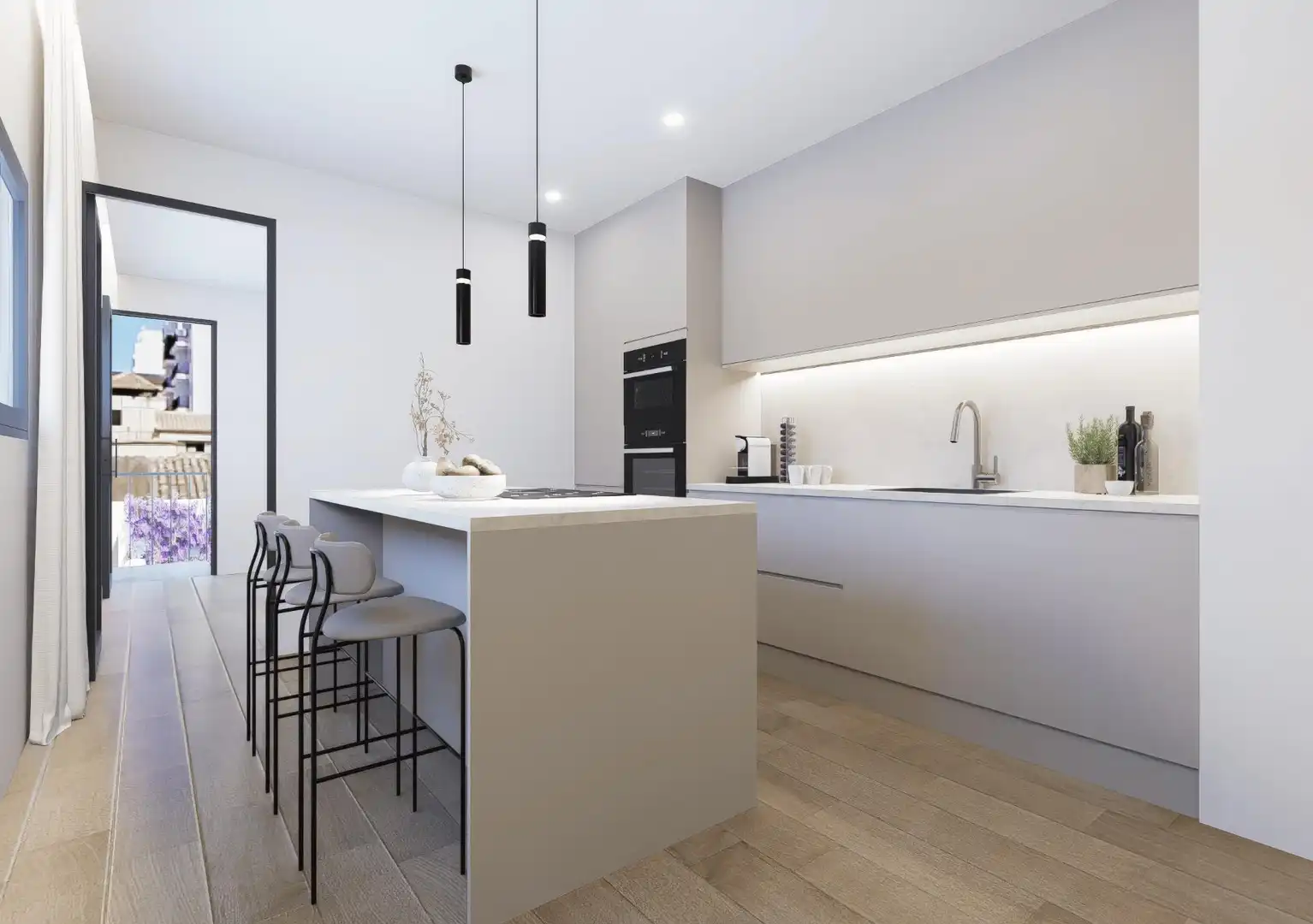 Kitchen of Attic for sale in  Palma de Mallorca  with Air Conditioner, Private garden and Terrace