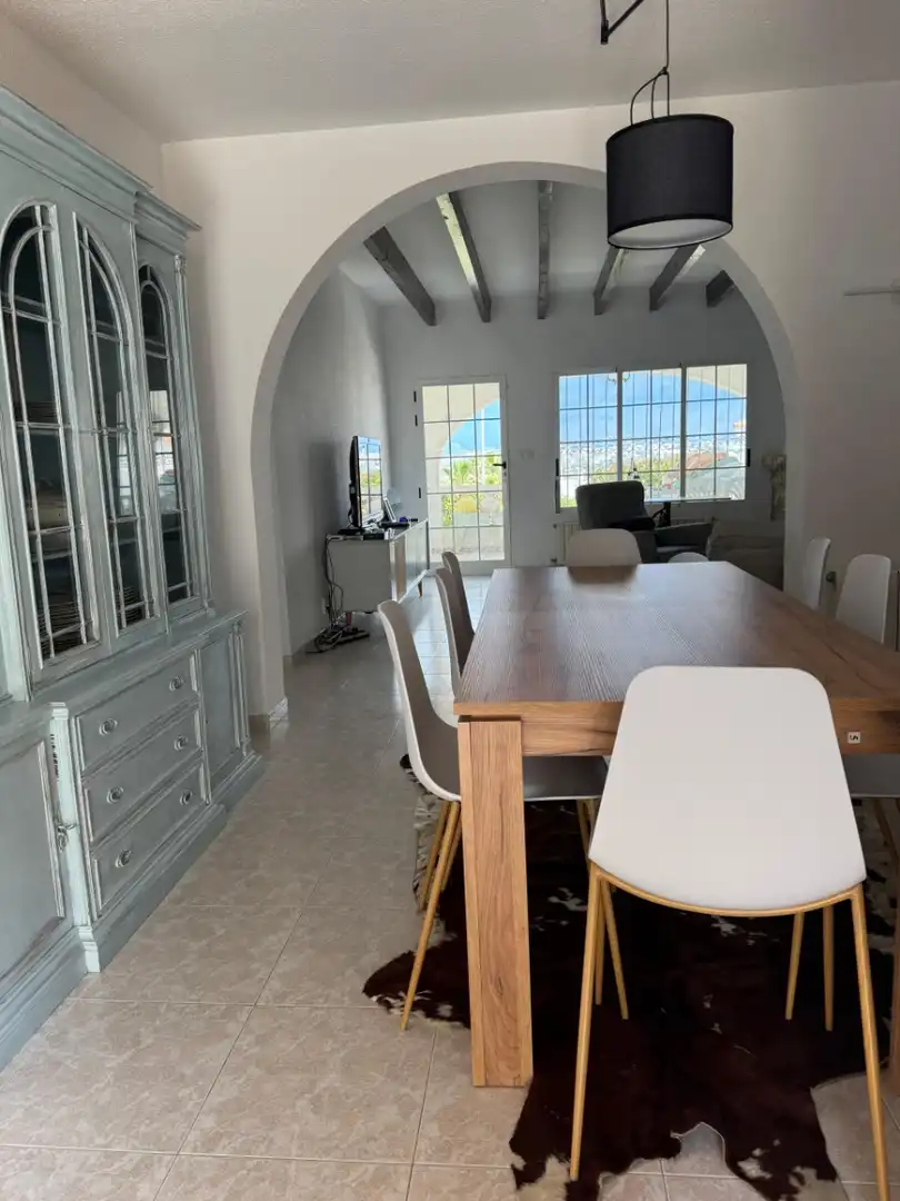 Esszimmer von Haus oder Chalet zur Miete in L'Alfàs del Pi mit Klimaanlage, Heizung und Privatgarten
