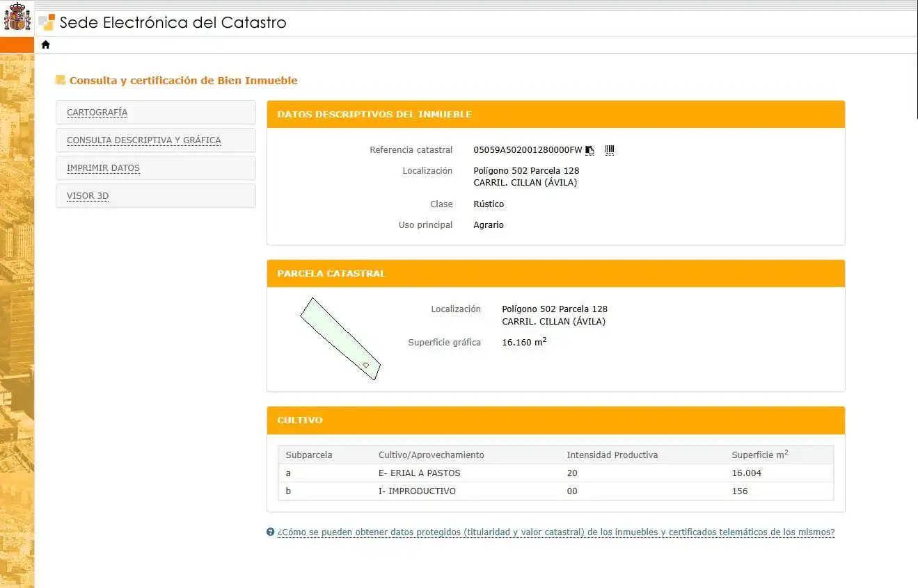 Terreno en venta en Cillán