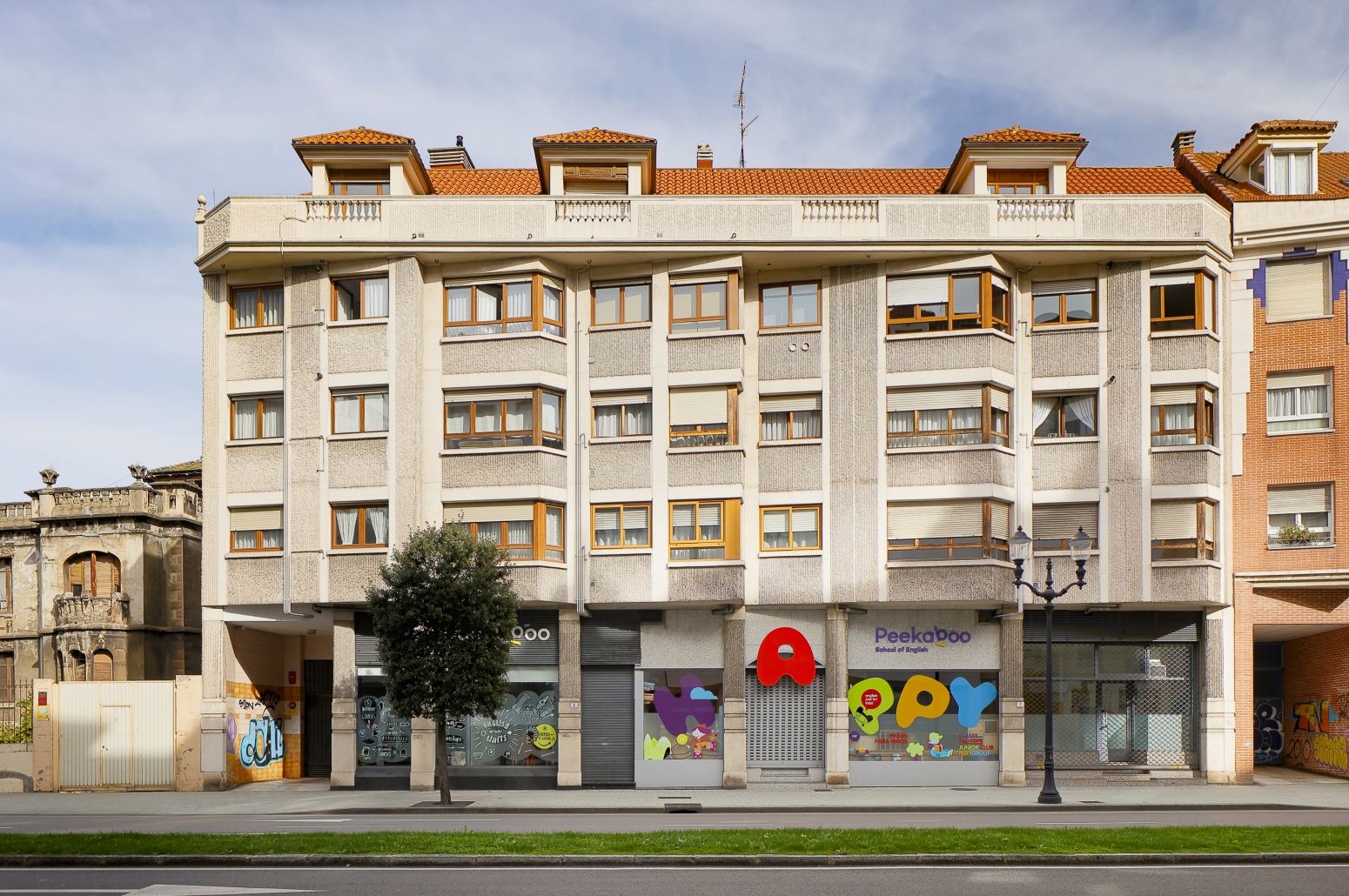 Exterior view of Flat for sale in Gijón   with Heating, Parquet flooring and Terrace