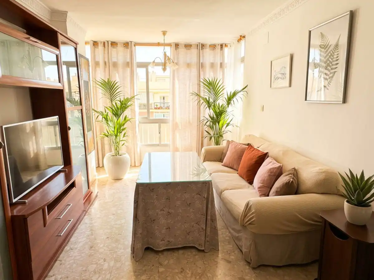Sala de estar de Piso en venta en Málaga con Amueblado