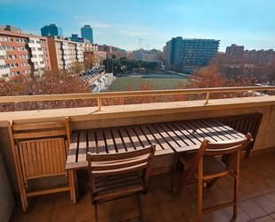 Terrace of Flat for sale in  Barcelona Capital  with Air Conditioner, Parquet flooring and Furnished