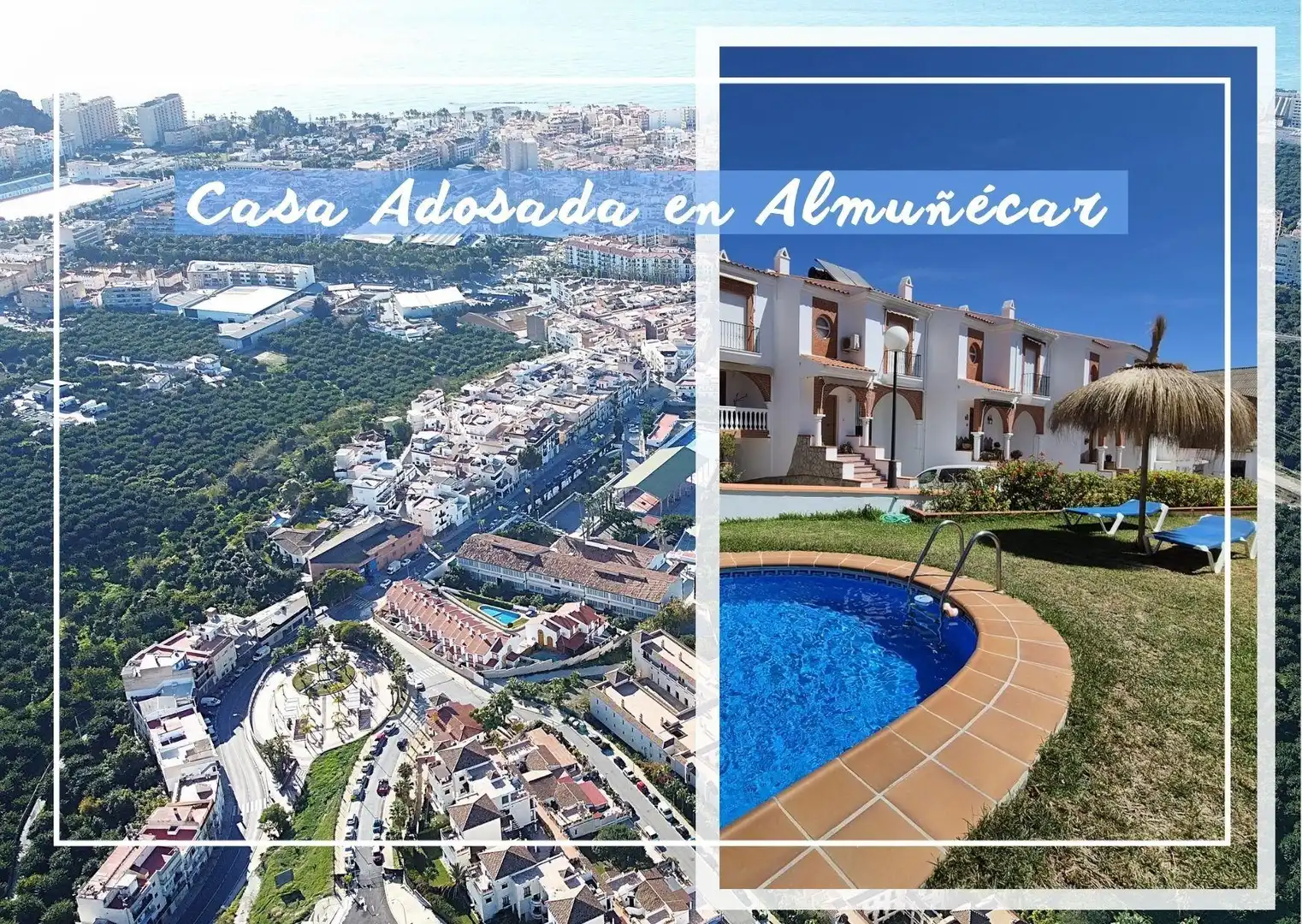 Vista exterior de Casa adosada en venta en Almuñécar con Terraza, Balcón y Piscina comunitaria