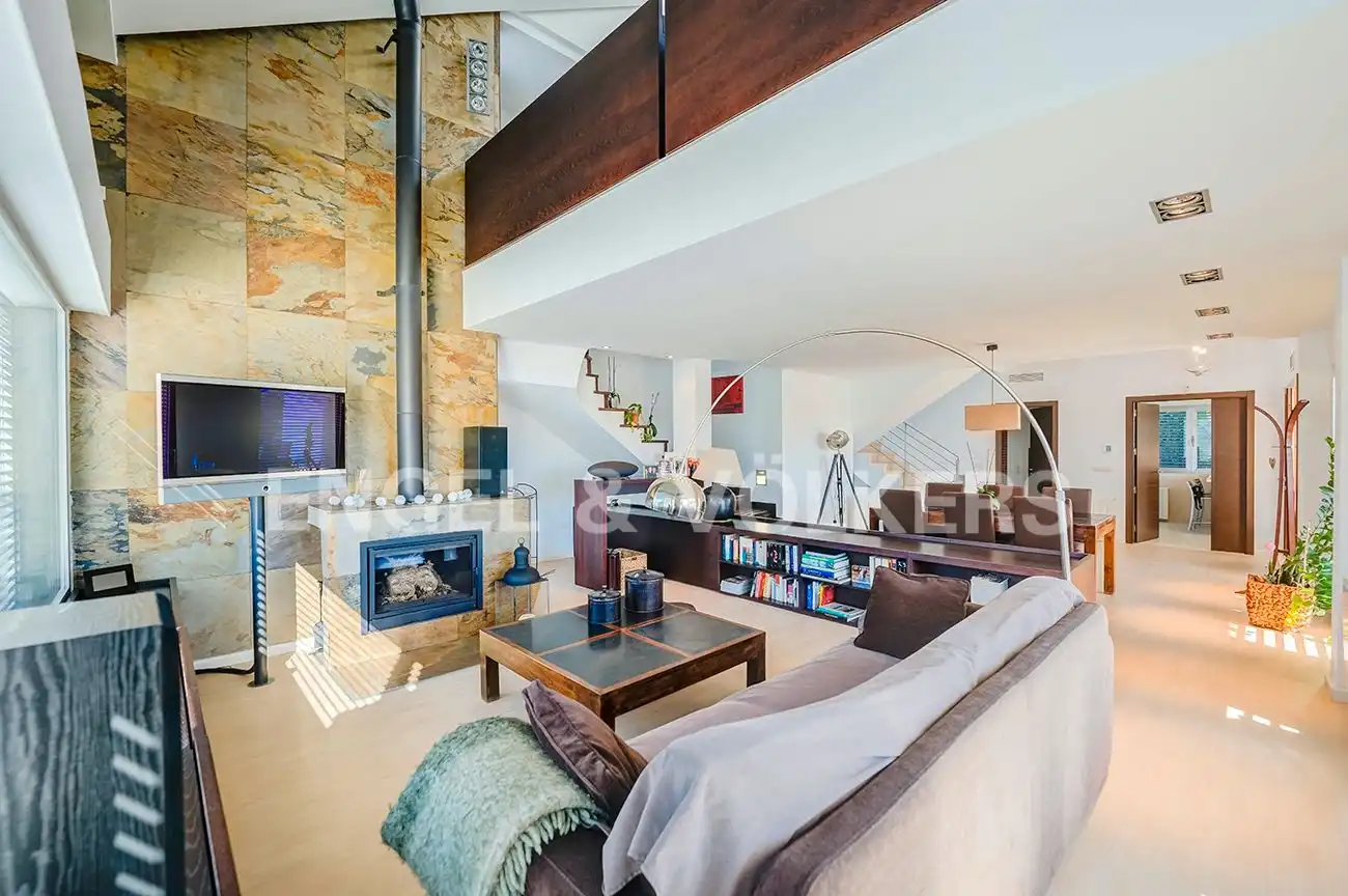 Living room of Houses for sale in Sant Joan d'Alacant  with Air Conditioner, Private garden and Terrace