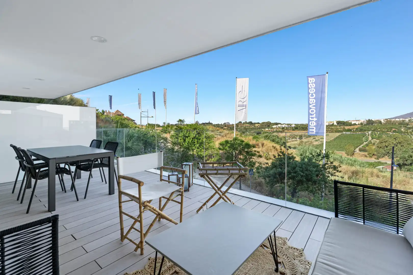 Terraza de Casa adosada de alquiler en Estepona con Aire acondicionado, Terraza y Piscina