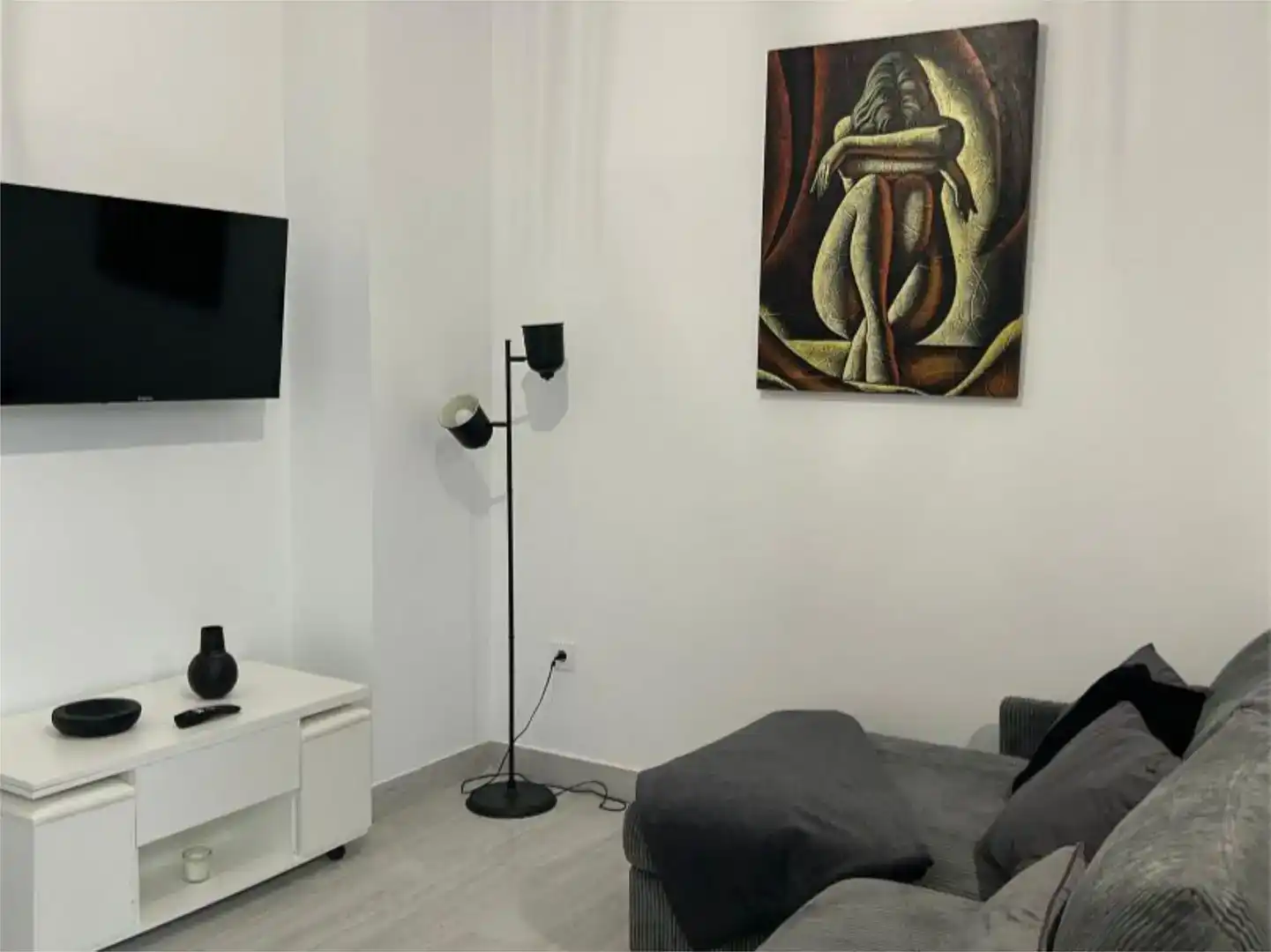 Sala d'estar de Estudi de lloguer en  Sevilla Capital amb Aire condicionat