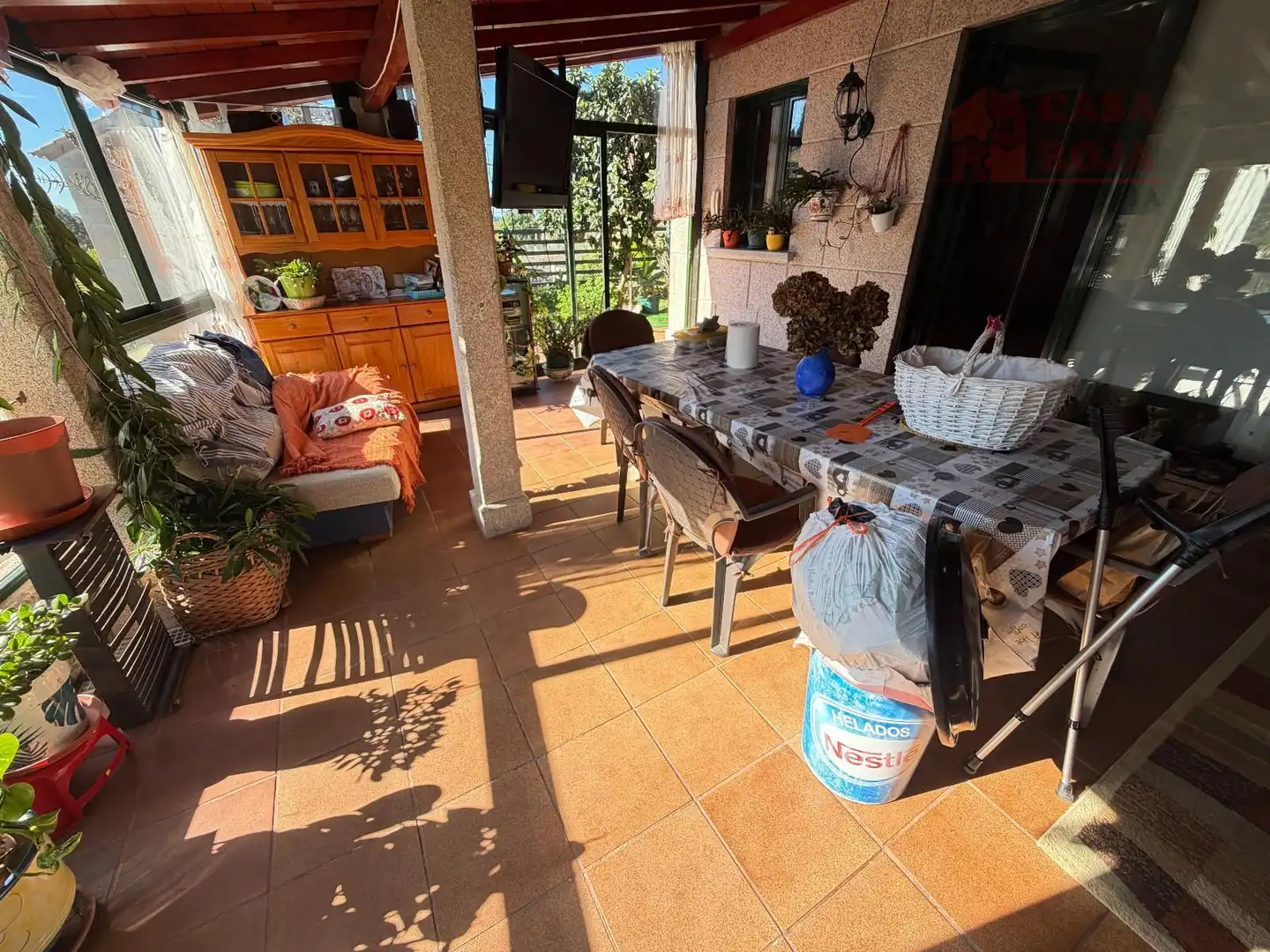 Terrace of Detached homes for sale in Moaña  with Heating, Parquet flooring and Terrace