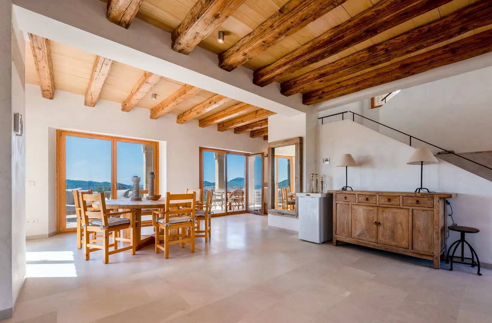 Esszimmer von Country house zum Verkauf in Son Servera mit Klimaanlage, Heizung und Terrasse