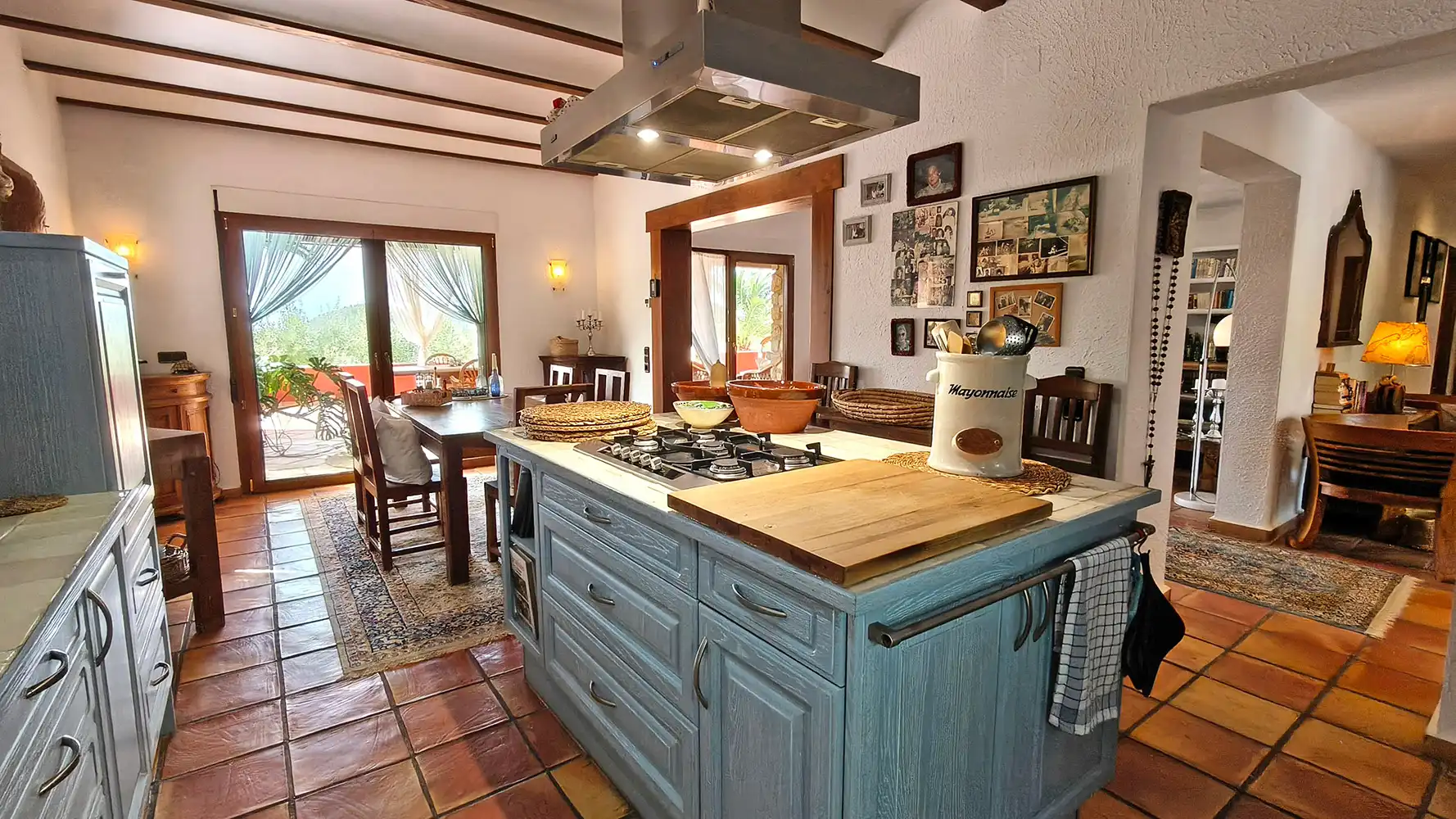 Cuina de Finca rústica en venda en Finestrat amb Aire condicionat, Calefacció i Jardí privat