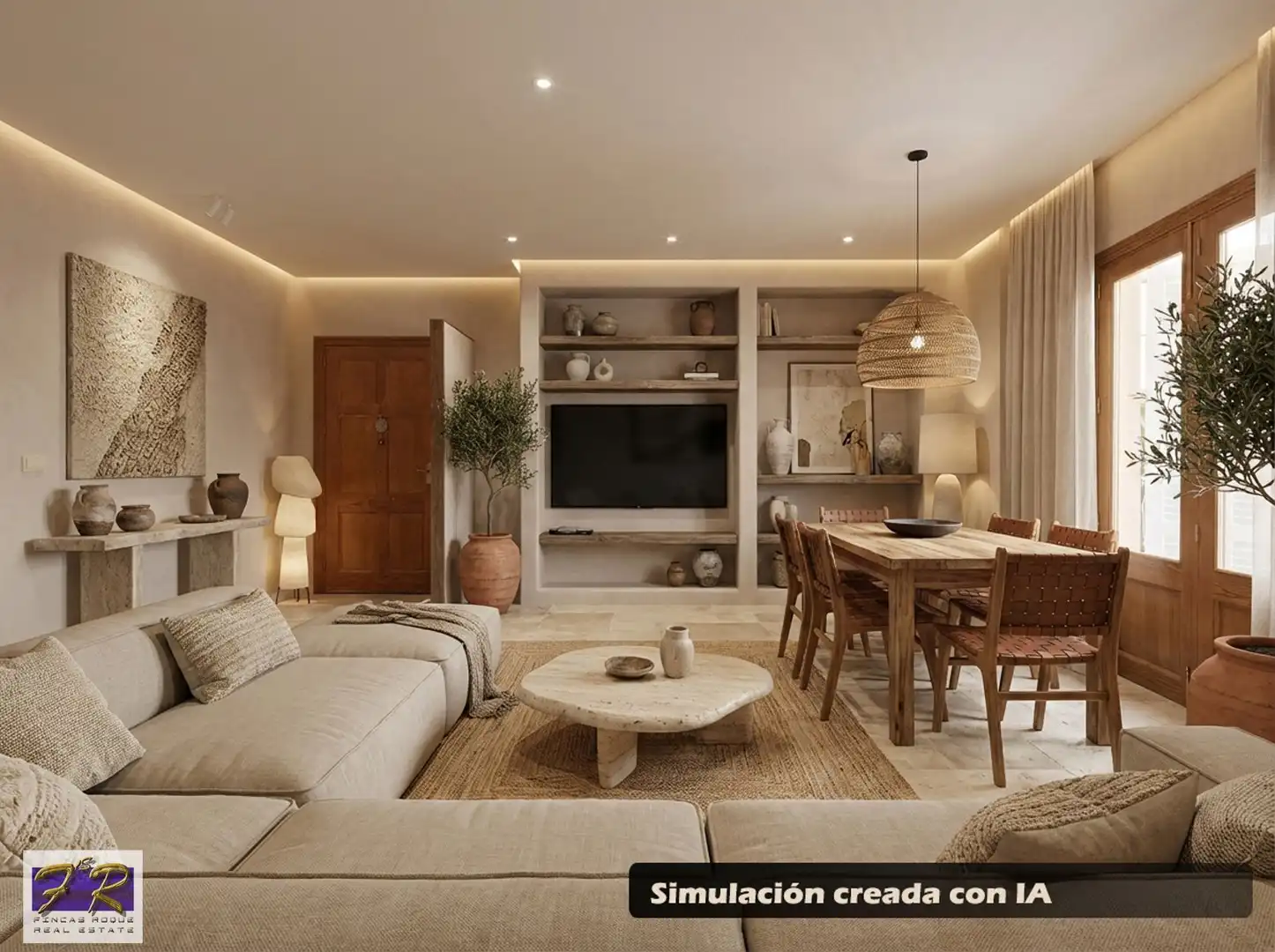Wohnzimmer von Wohnung zum Verkauf in Santa Margalida mit Klimaanlage, Heizung und Terrasse