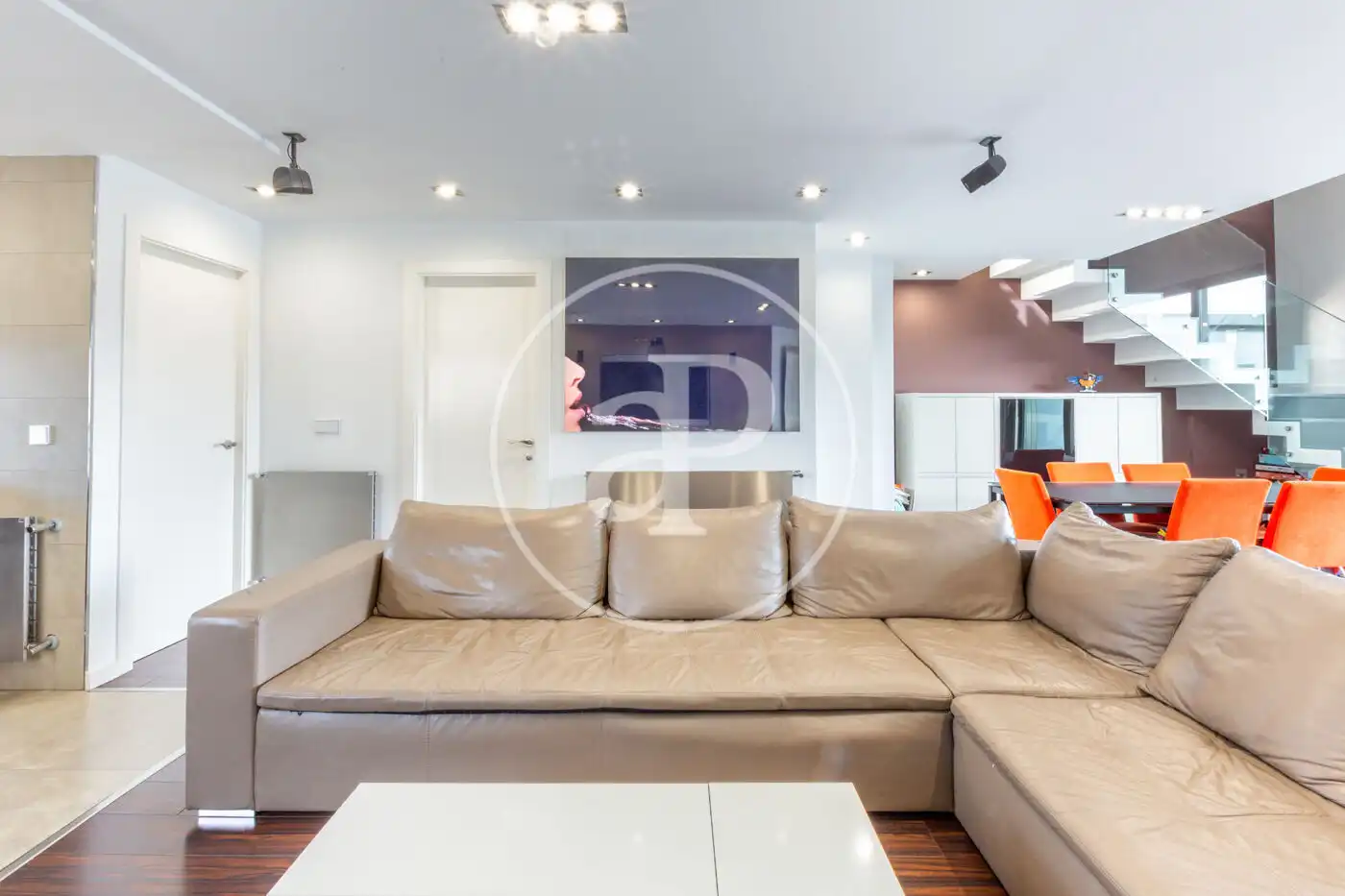 Wohnzimmer von Dachboden zum Verkauf in Valencia mit Klimaanlage, Heizung und Terrasse