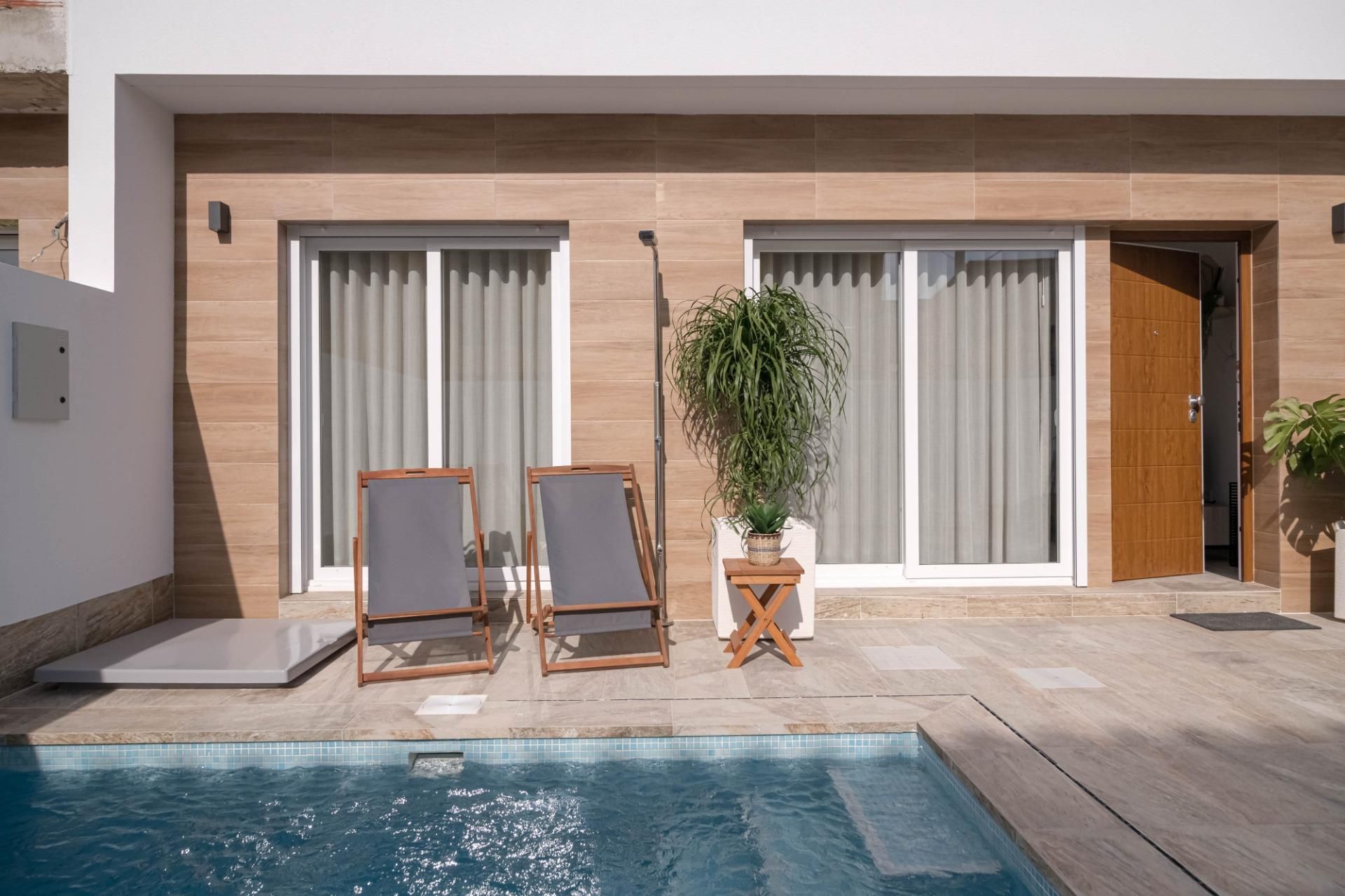 Piscina de Casa adosada en venda en  Murcia Capital amb Calefacció, Jardí privat i Terrassa