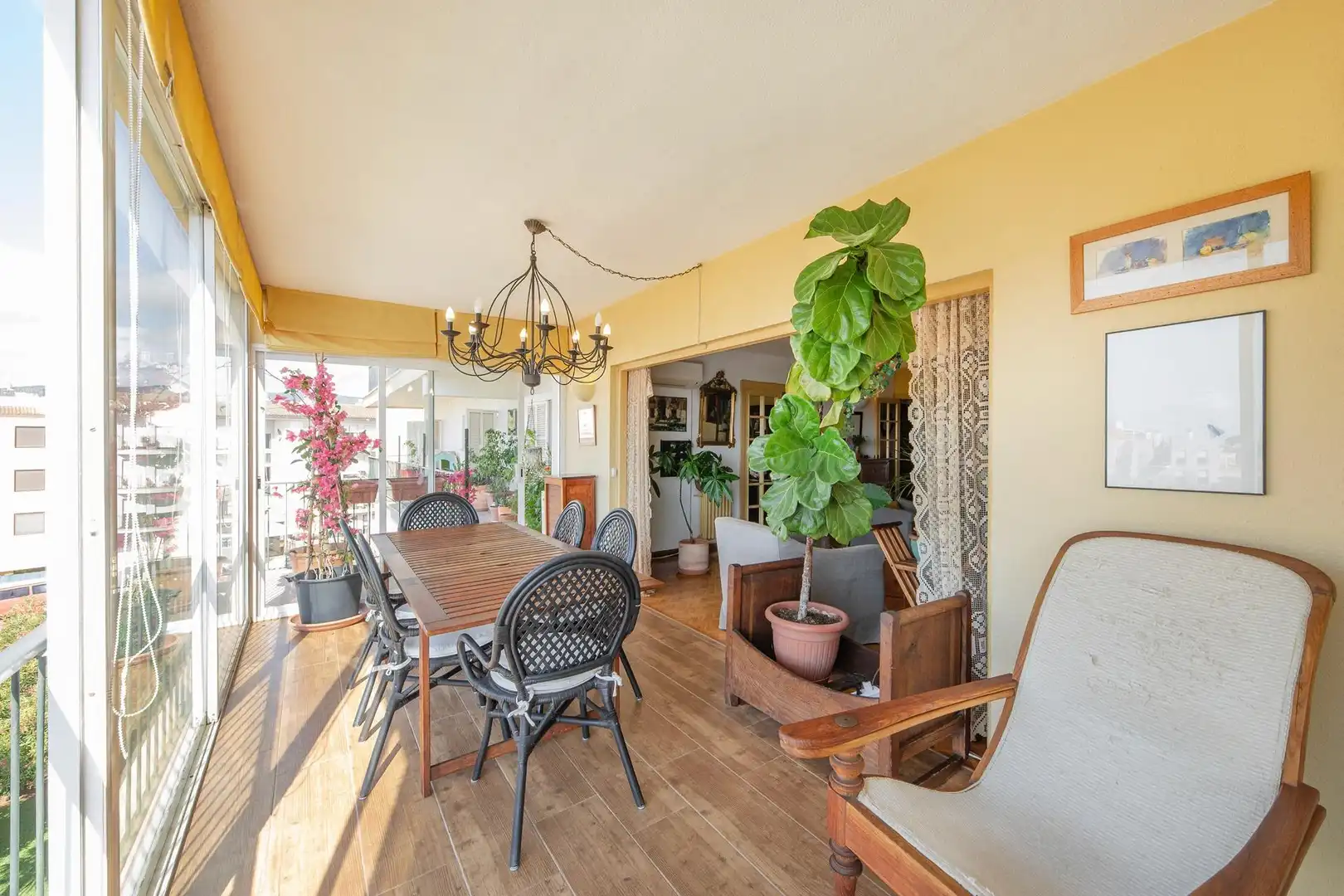 Dining room of Flat for sale in  Palma de Mallorca  with Air Conditioner, Private garden and Terrace