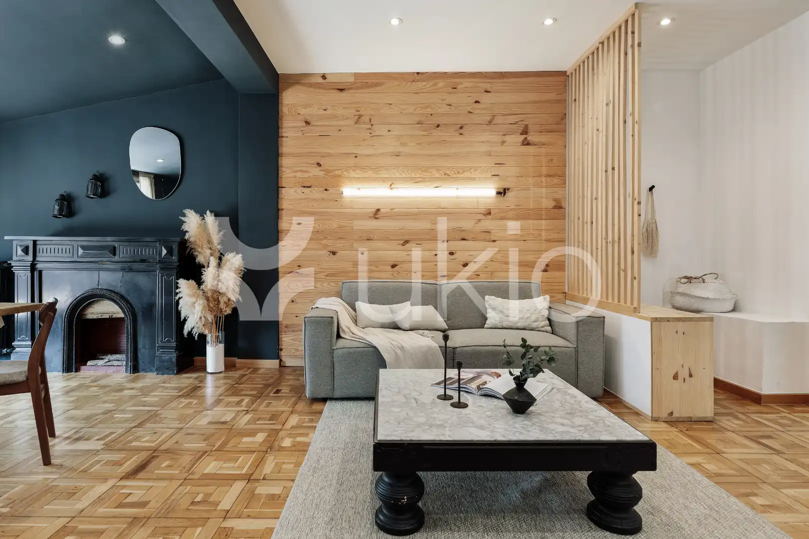 Sala de estar de Apartamento de alquiler en Barcelona con Aire acondicionado, Calefacción y Terraza