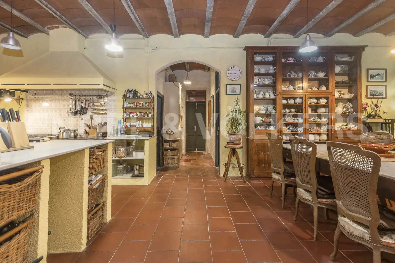 Cocina de Finca rústica en venta en Sant Cebrià de Vallalta con Calefacción, Jardín privado y Terraza