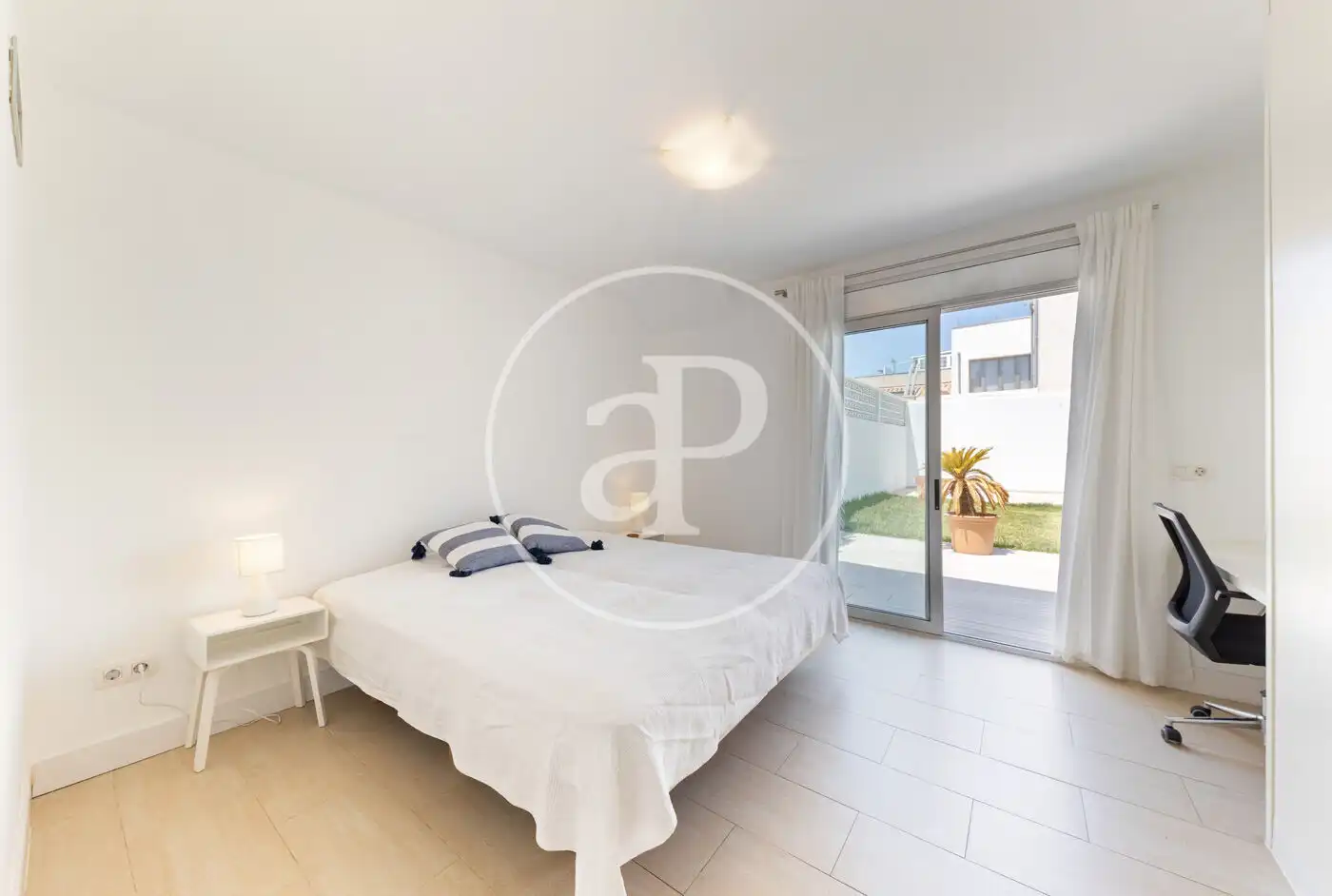 Schlafzimmer von Einfamilien-Reihenhaus zur Miete in  Palma de Mallorca mit Klimaanlage, Heizung und Privatgarten