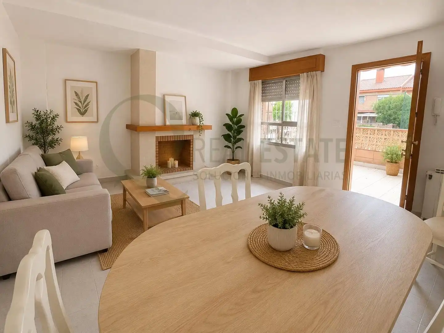 Sala de estar de Casa adosada en venta en Alicante / Alacant con Calefacción, Jardín privado y Terraza