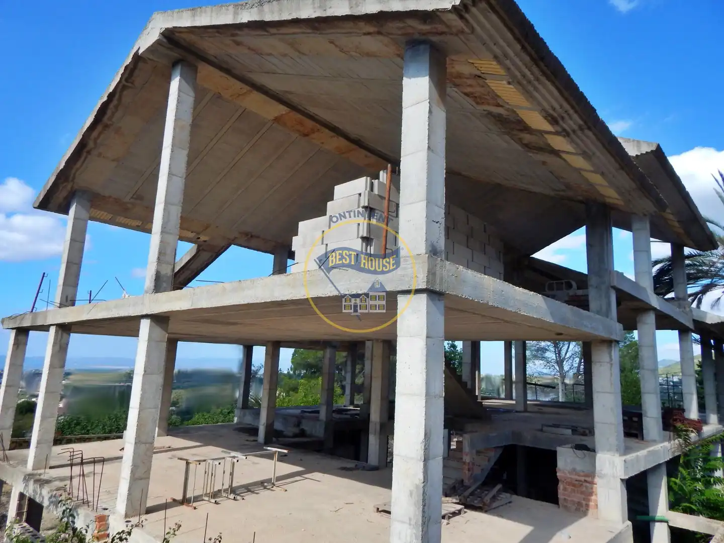 Vista exterior de Casa o xalet en venda en Albaida amb Terrassa i Piscina
