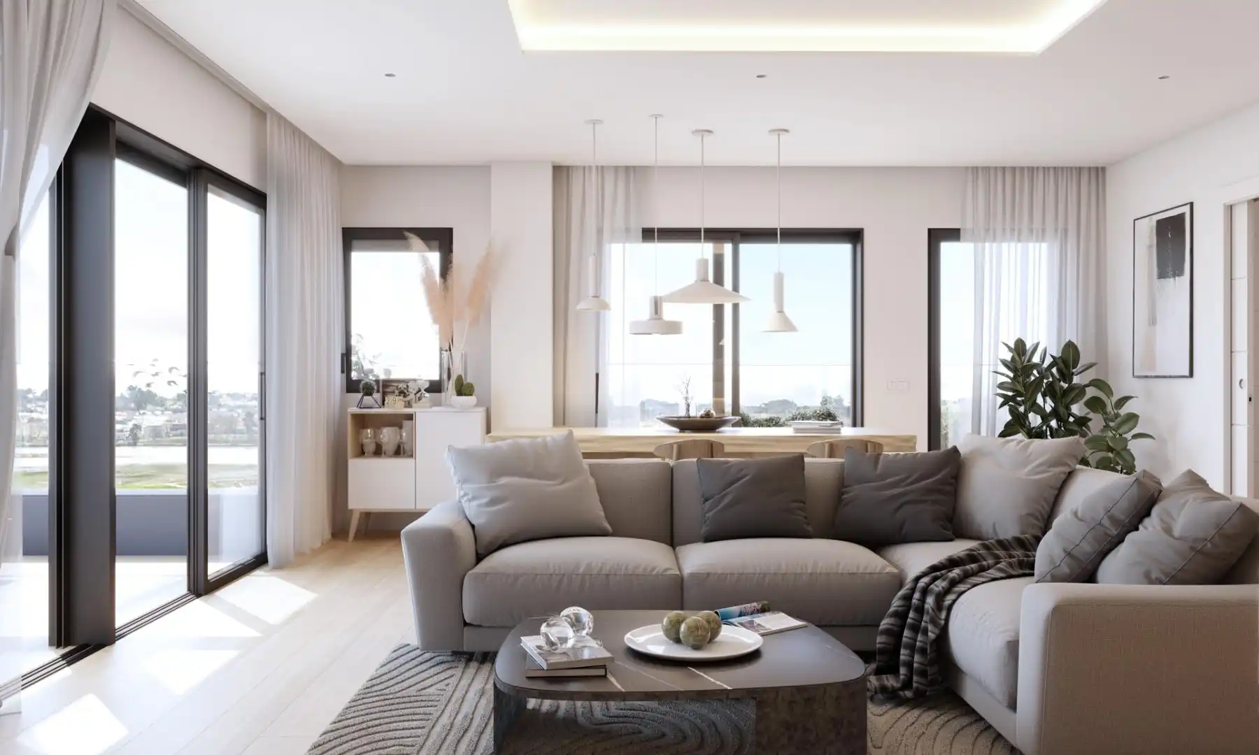 Wohnzimmer von Wohnungen zum Verkauf in Culleredo mit Heizung, Terrasse und Abstellraum