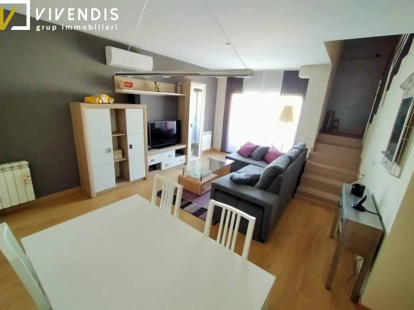 Living room of Attic for sale in Mollerussa  with Air Conditioner, Heating and Parquet flooring
