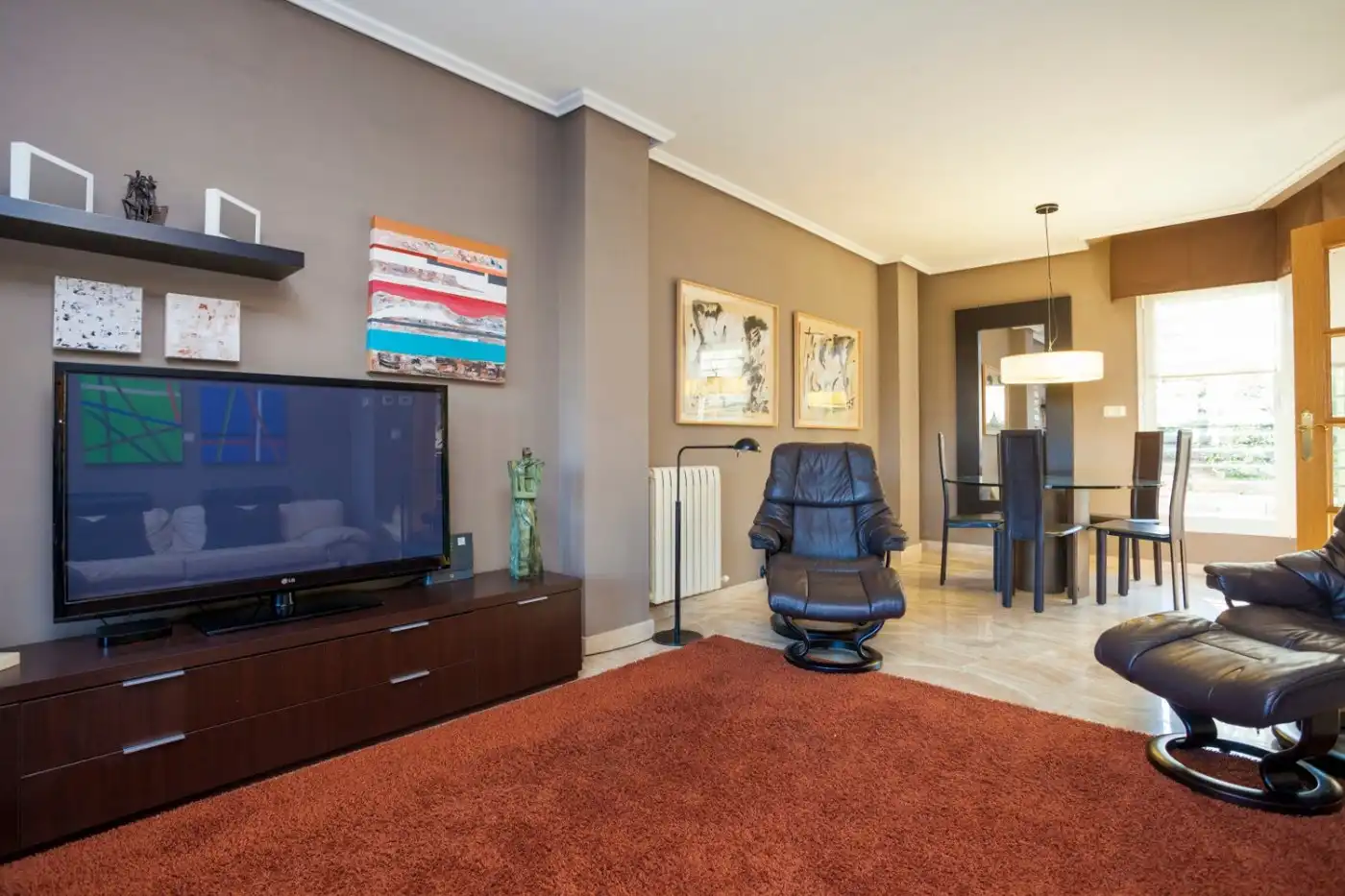 Living room of Detached homes for sale in Zaragoza  with Air Conditioner, Heating and Private garden