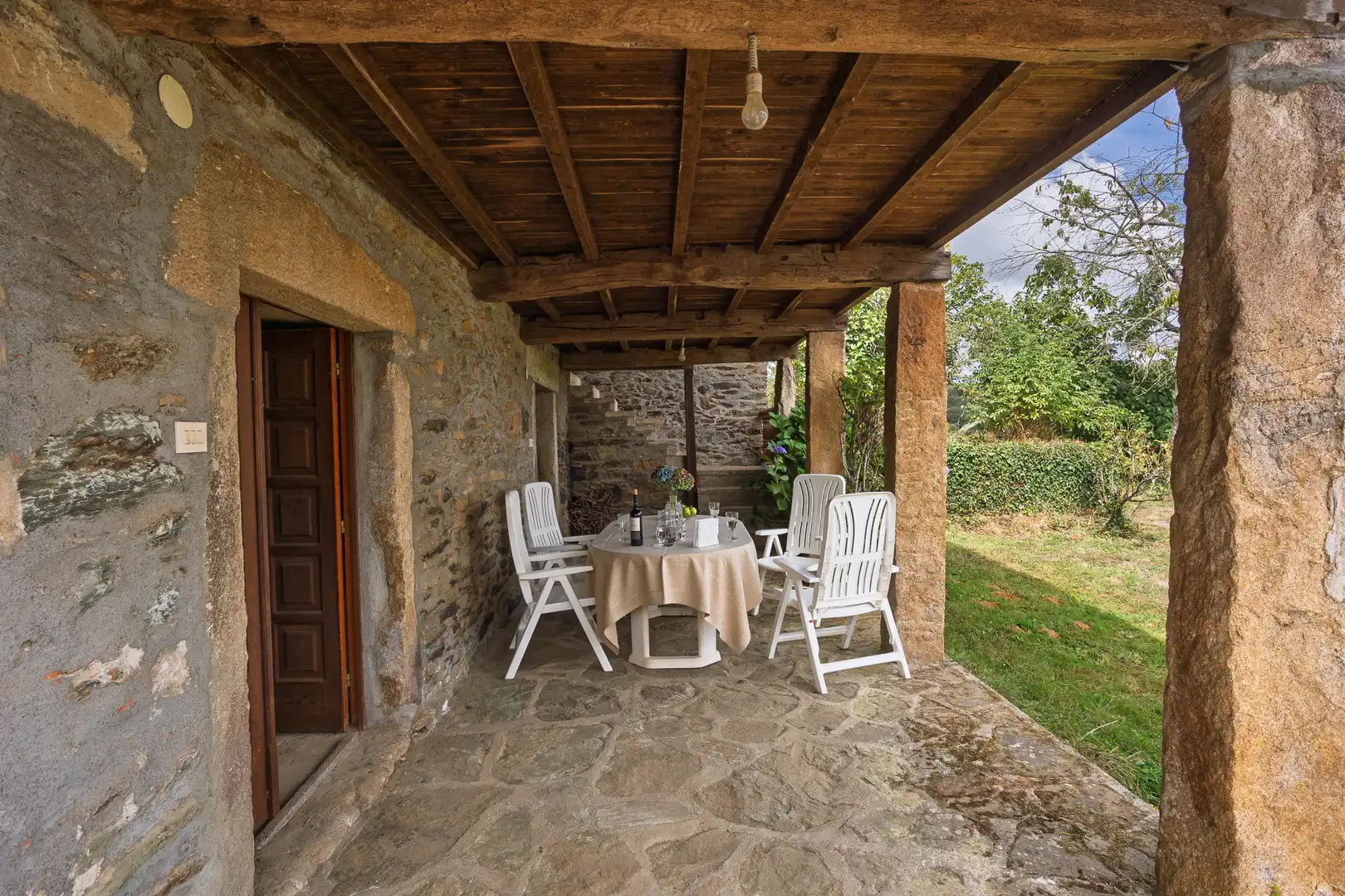 Terrasse von Country house zum Verkauf in Lalín mit Möbliert