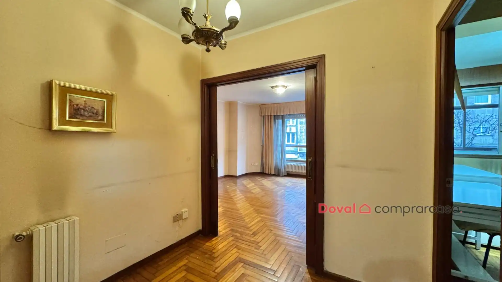 Sala de estar de Piso en venta en Vigo  con Calefacción, Parquet y Terraza