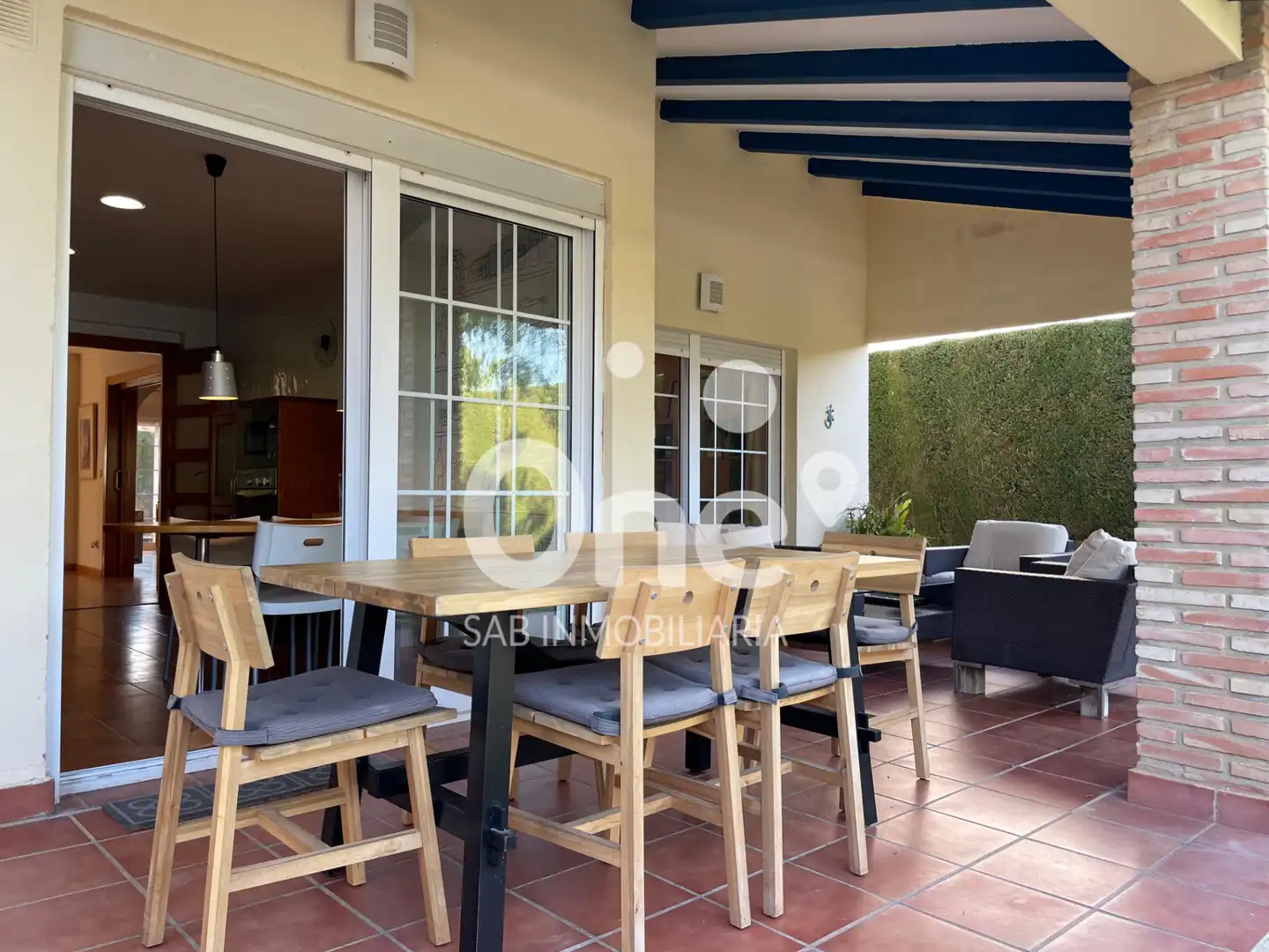 Terrassa de Casa o xalet de lloguer en San Antonio de Benagéber amb Calefacció, Jardí privat i Parquet